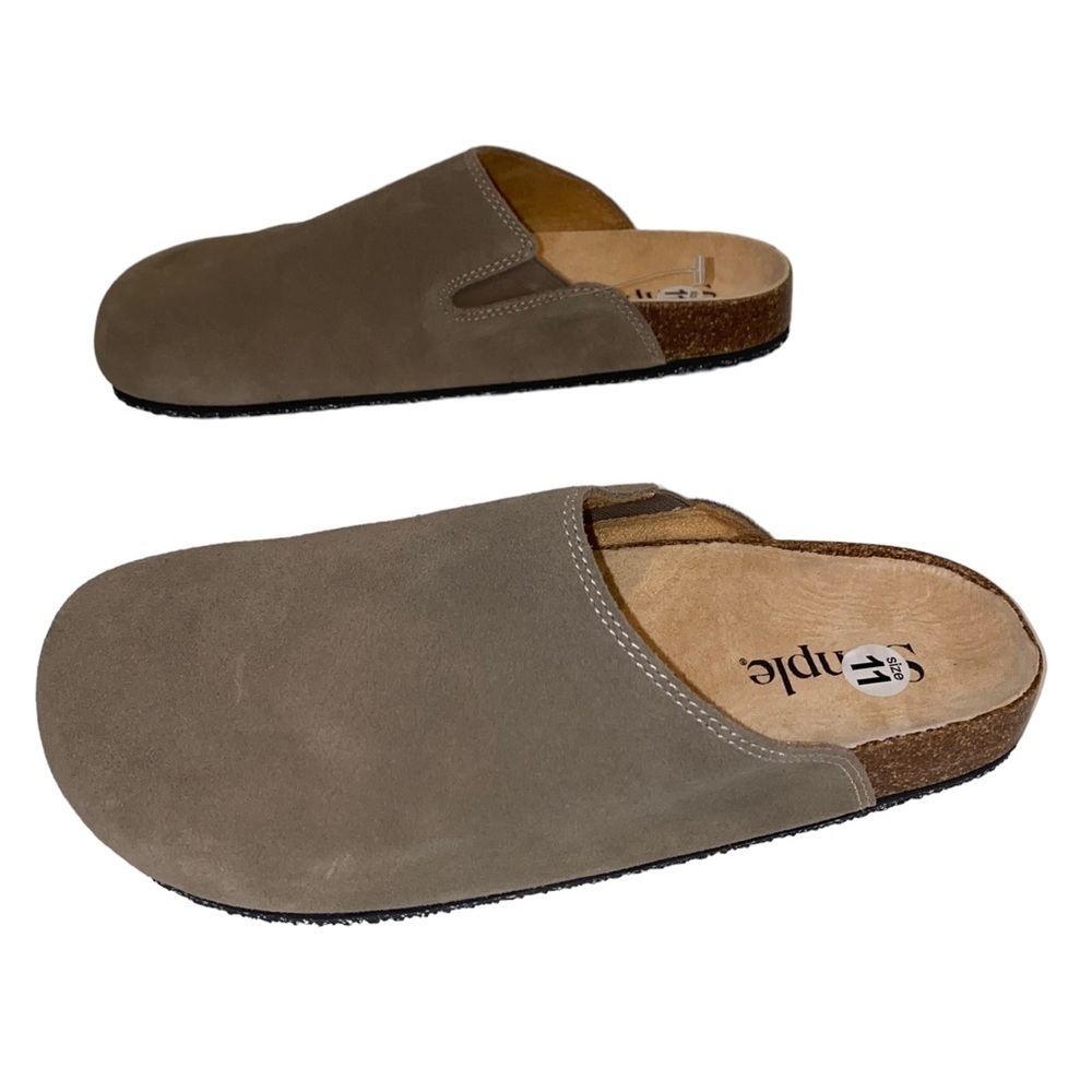 New Simple Suede‎ Clogs Taupe Unisex Men Size 9 Women 11 Slip On Summer Comfort